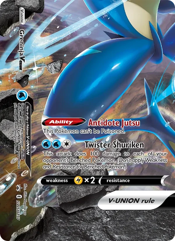 Greninja V-UNION SWSH157 SWSH Black Star Promos Pokémon Karte