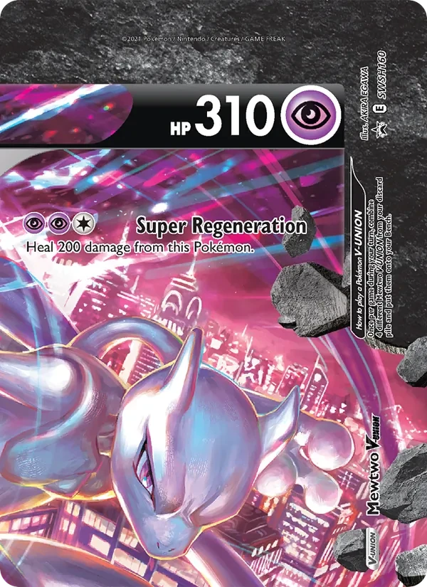 Mewtwo V-UNION SWSH160 SWSH Black Star Promos Pokémon Karte
