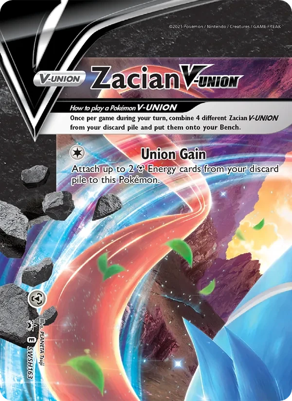 Zacian V-UNION SWSH163 SWSH Black Star Promos Pokémon kaart