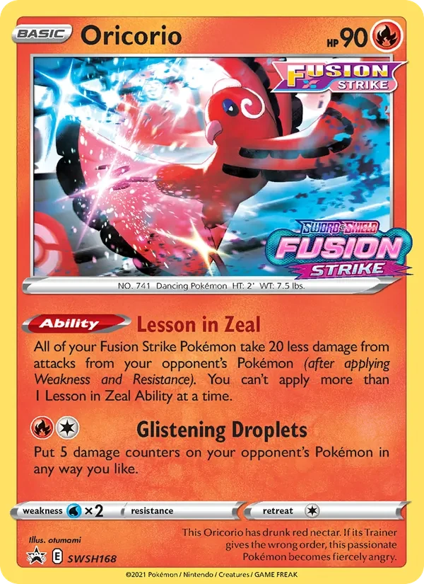 Oricorio SWSH168 SWSH Black Star Promos Pokémon card