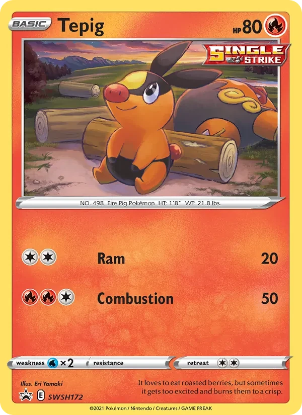 Carta Pokémon Tepig SWSH172 SWSH Black Star Promos