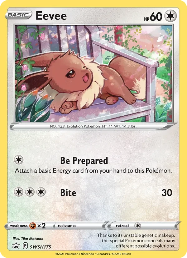 Eevee SWSH175 SWSH Black Star Promos Pokémon card