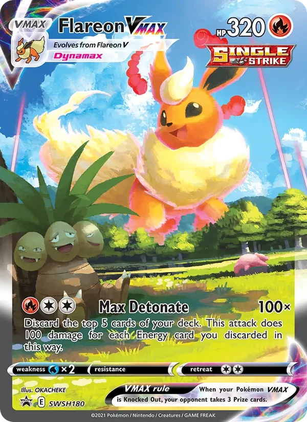 Flareon VMAX SWSH180 SWSH Black Star Promos Pokémon kaart