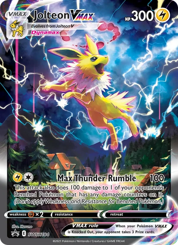 Carta Pokémon Jolteon VMAX SWSH184 SWSH Black Star Promos
