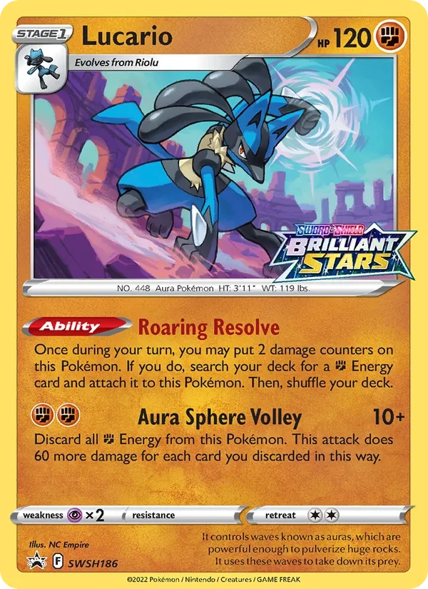 Lucario SWSH186 SWSH Black Star Promos Pokémon kaart