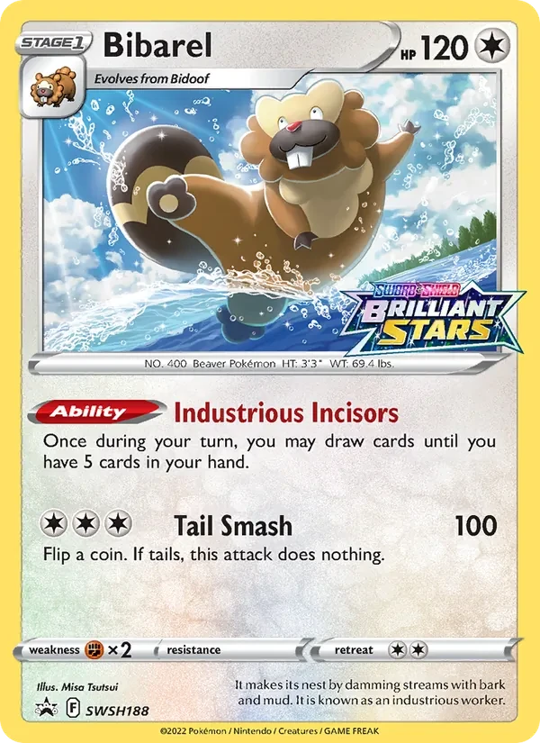 Carte Pokémon Bibarel SWSH188 SWSH Black Star Promos