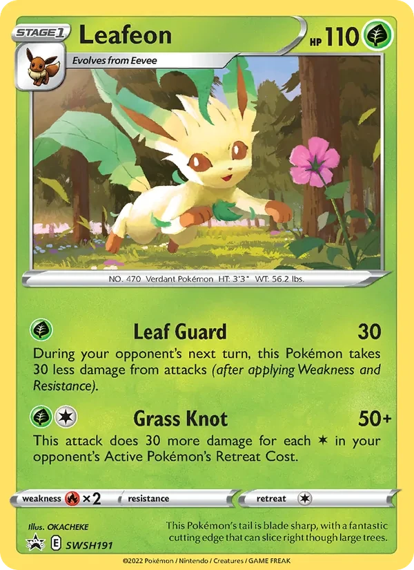 Leafeon SWSH191 SWSH Black Star Promos Pokémon Karte