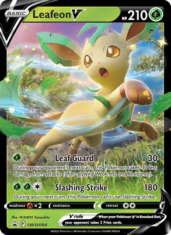 Leafeon V SWSH194 SWSH Black Star Promos Pokémon Karte