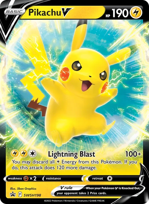 Pikachu V SWSH198 SWSH Black Star Promos Pokémon card