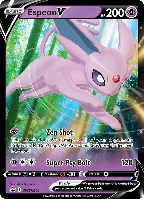 Espeon V SWSH201 SWSH Black Star Promos Pokémon card