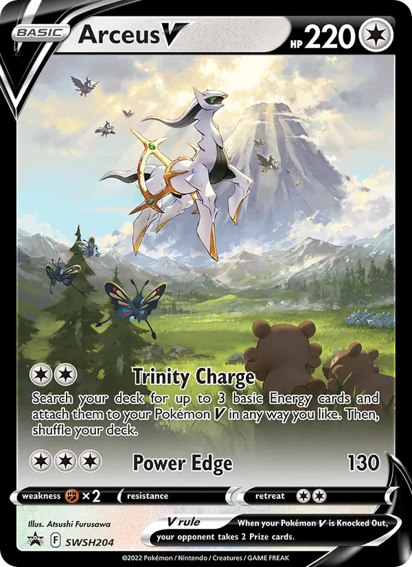 Arceus V SWSH204 SWSH Black Star Promos Pokémon kaart
