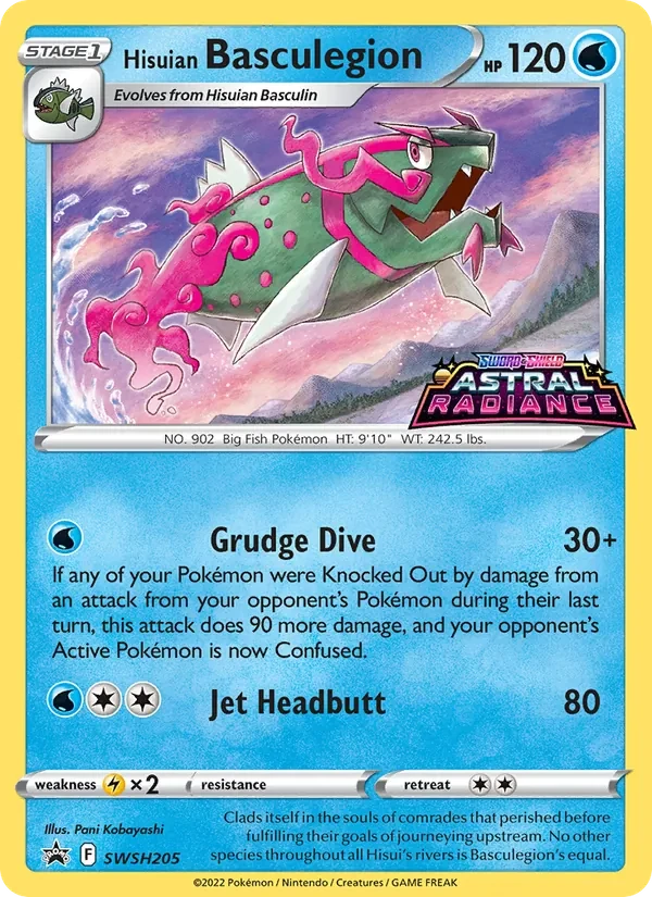 Hisuian Basculegion SWSH205 SWSH Black Star Promos Pokémon kaart