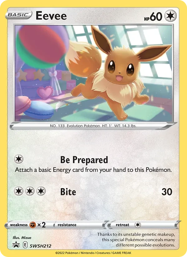 Eevee SWSH212 SWSH Black Star Promos Pokémon card