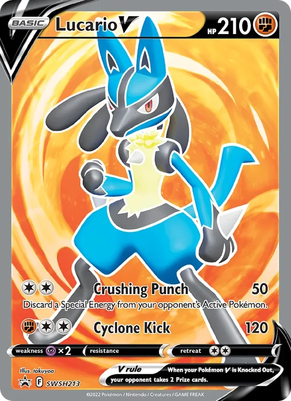 Carte Pokémon Lucario V SWSH213 SWSH Black Star Promos