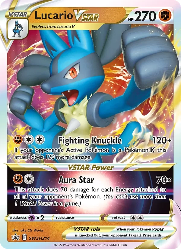 Lucario VSTAR SWSH214 SWSH Black Star Promos Pokémon kaart