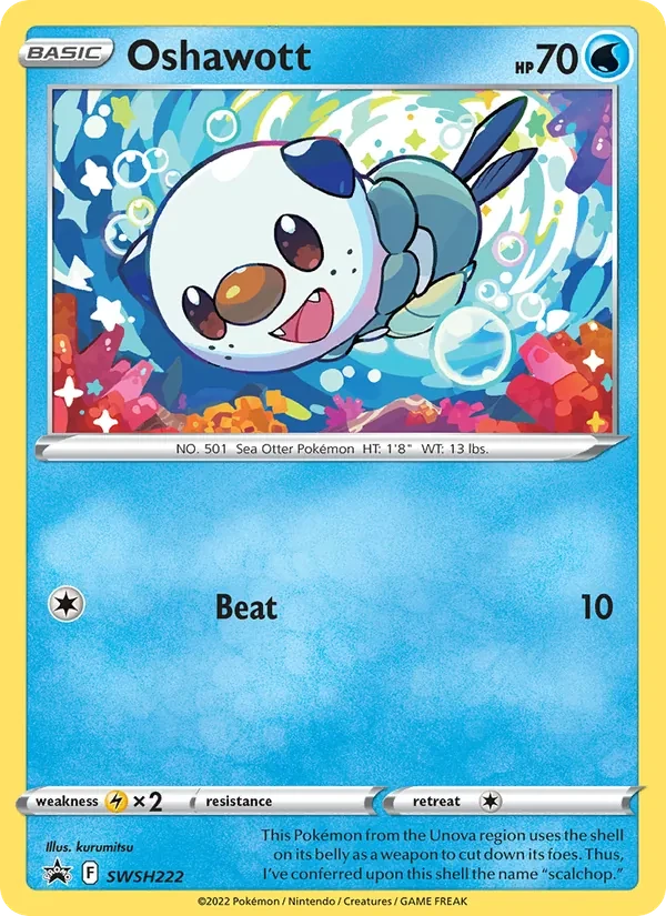 Oshawott SWSH222 SWSH Black Star Promos Pokémon card