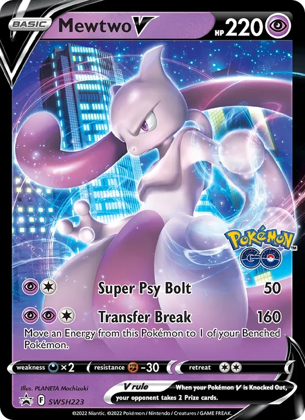 Mewtwo V SWSH223 SWSH Black Star Promos Pokémon kaart