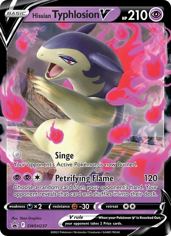 Hisuian Typhlosion V SWSH237 SWSH Black Star Promos Pokémon kaart