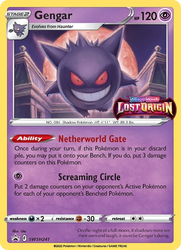 Gengar SWSH241 SWSH Black Star Promos Pokémon card