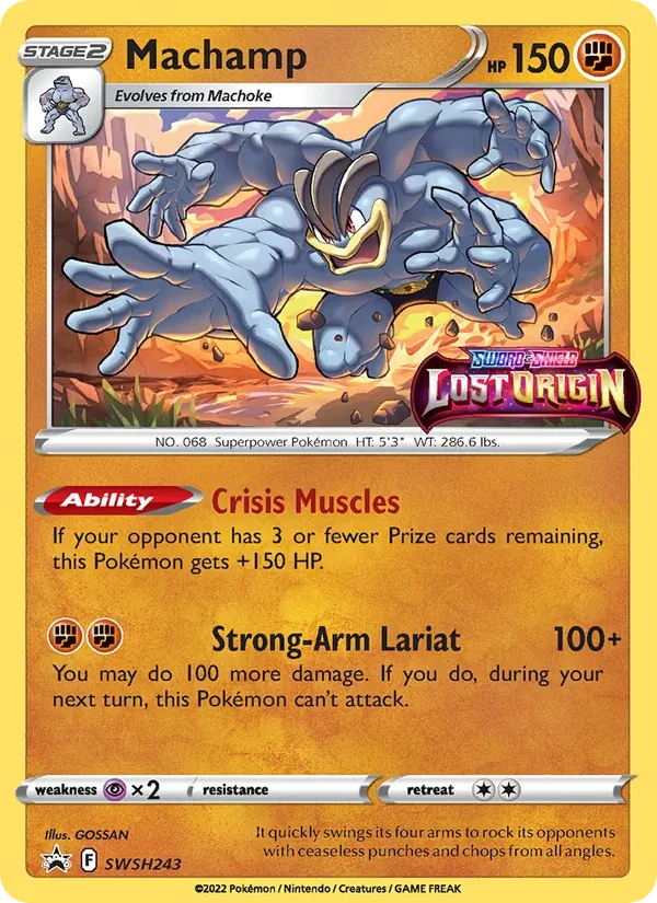 Machamp SWSH243 SWSH Black Star Promos Pokémon card