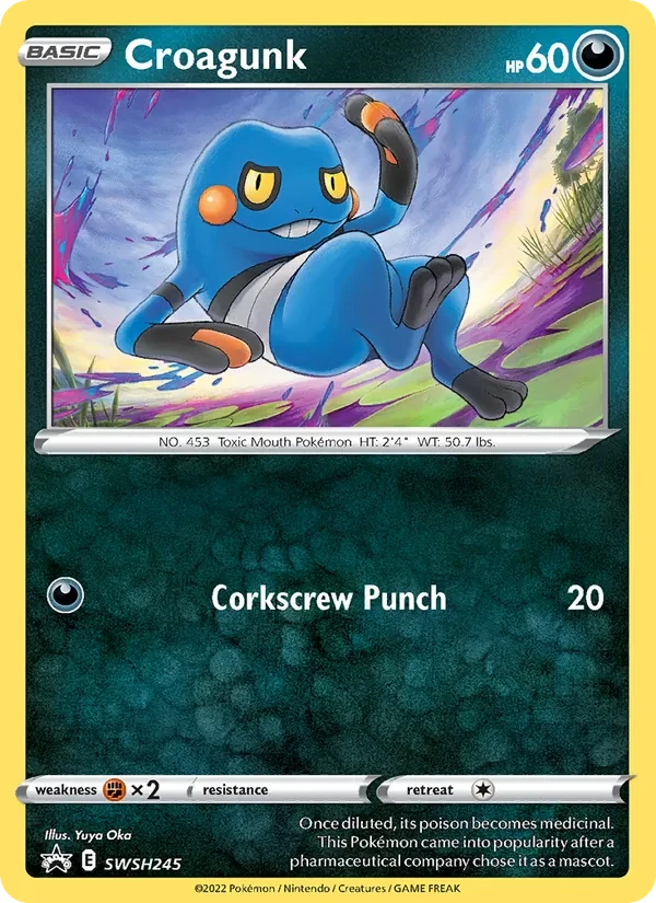 Croagunk SWSH245 SWSH Black Star Promos Pokémon Karte