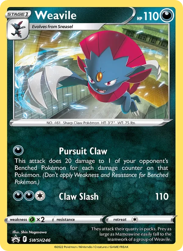 Weavile SWSH246 SWSH Black Star Promos Pokémon Karte
