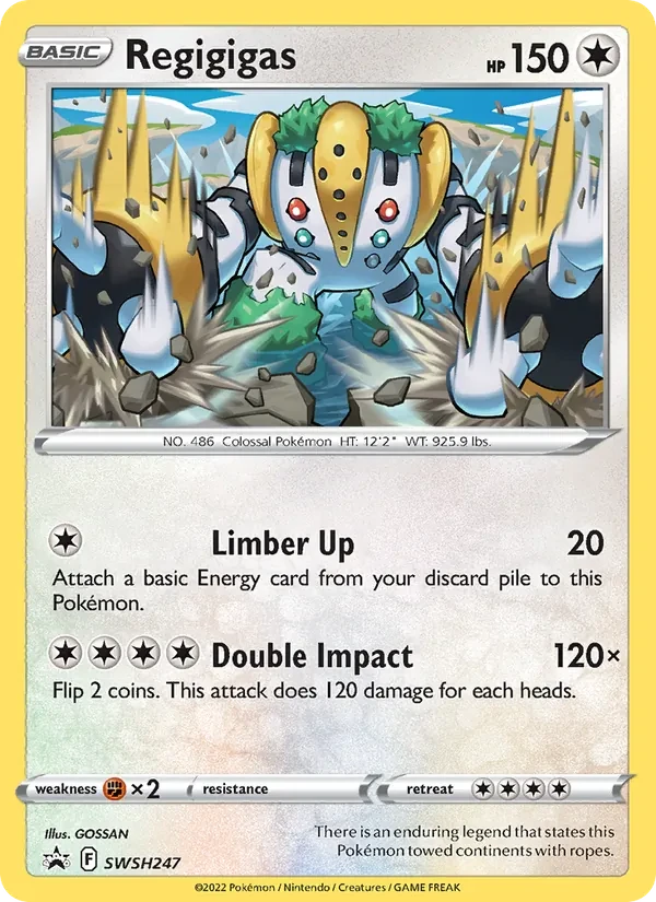 Regigigas SWSH247 SWSH Black Star Promos Pokémon card