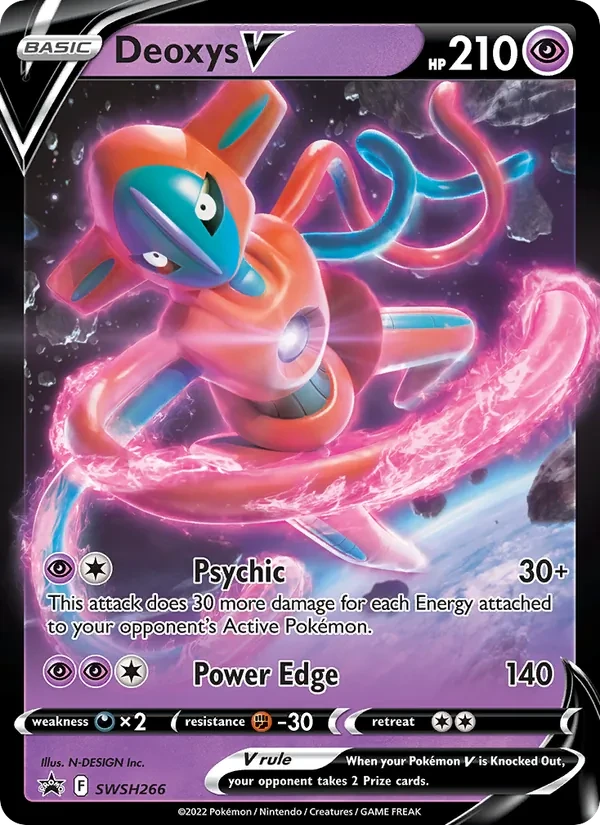 Carta Pokémon Deoxys V SWSH266 SWSH Black Star Promos