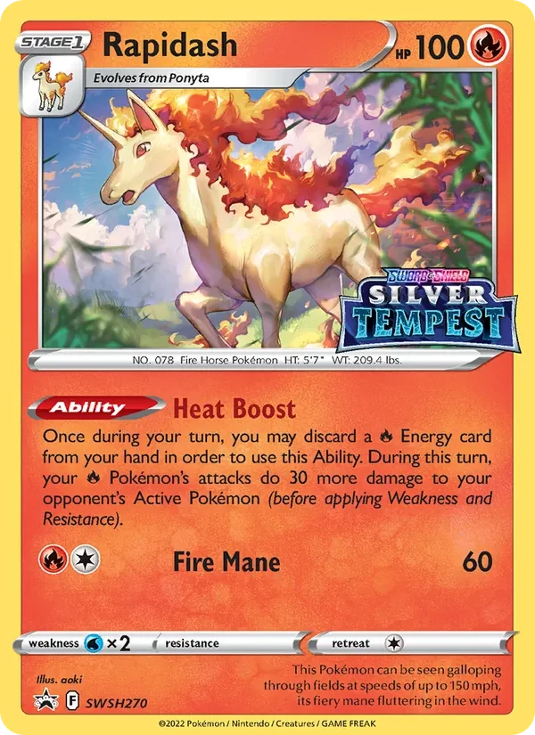 Rapidash SWSH270 SWSH Black Star Promos Pokémon card