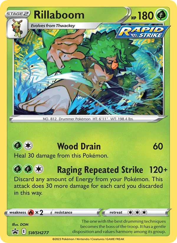 Rillaboom SWSH277 SWSH Black Star Promos Pokémon Karte