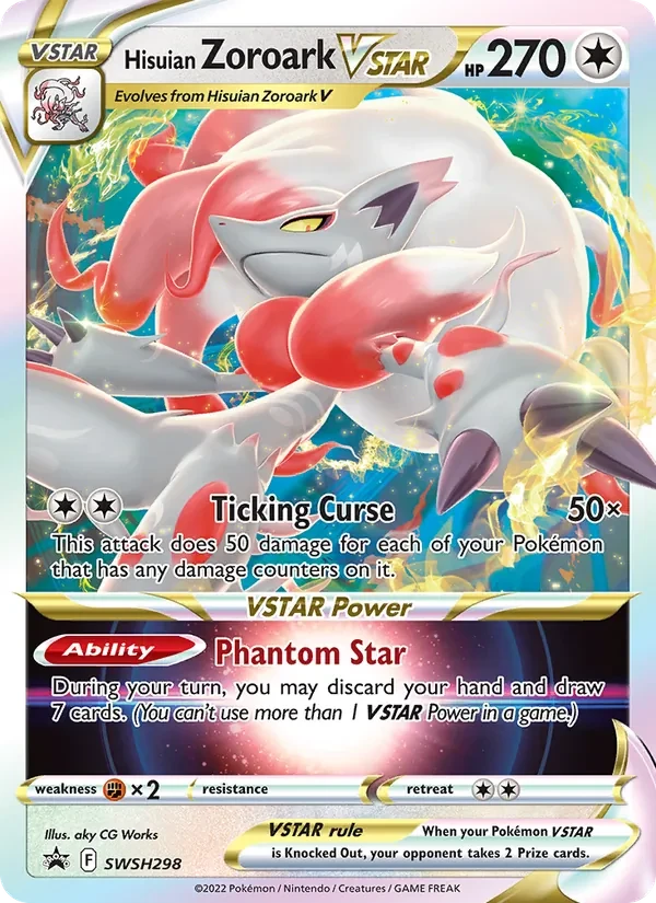 Hisuian Zoroark VSTAR SWSH298 SWSH Black Star Promos Pokémon kaart