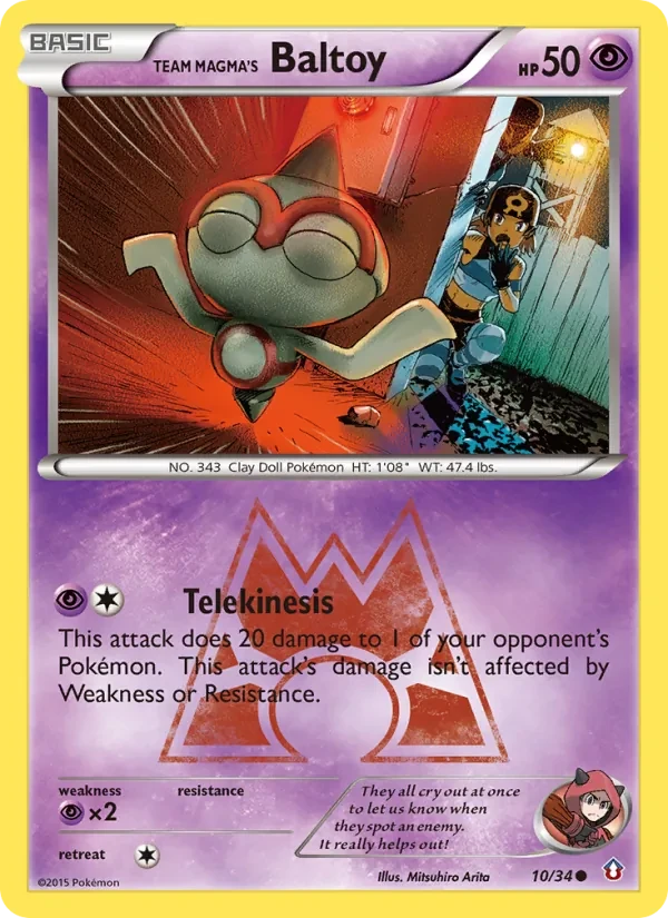 Team Magma's Baltoy 10/34 Double Crisis Pokémon card
