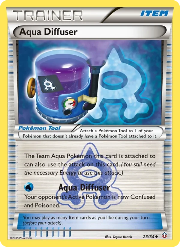Aqua Diffuser 23/34 Double Crisis Pokémon kaart