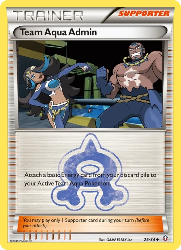 Team Aqua Admin 25/34 Double Crisis Pokémon card