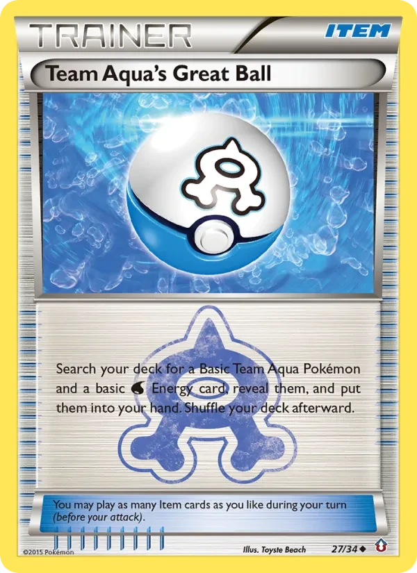 Carta Pokémon Team Aqua's Great Ball 27/34 Double Crisis