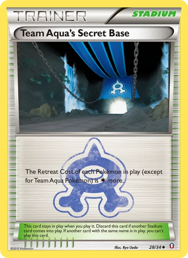 Team Aqua's Secret Base 28/34 Double Crisis Pokémon card
