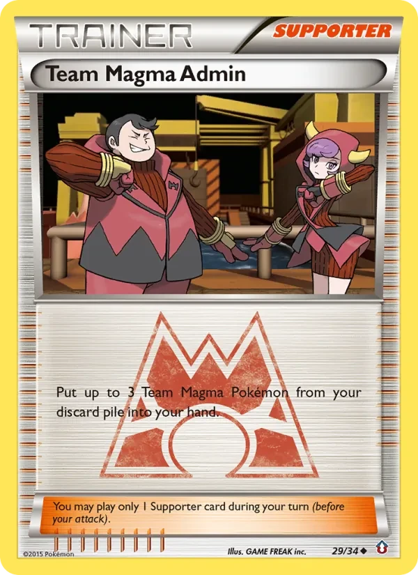 Team Magma Admin 29/34 Double Crisis Pokémon card