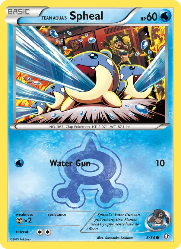 Team Aqua's Spheal 3/34 Double Crisis Pokémon card