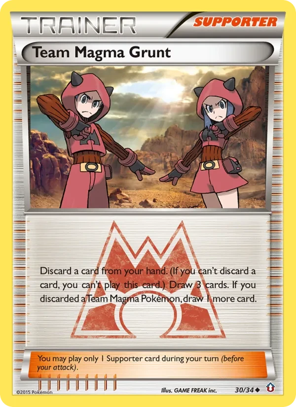 Team Magma Grunt 30/34 Double Crisis Pokémon card