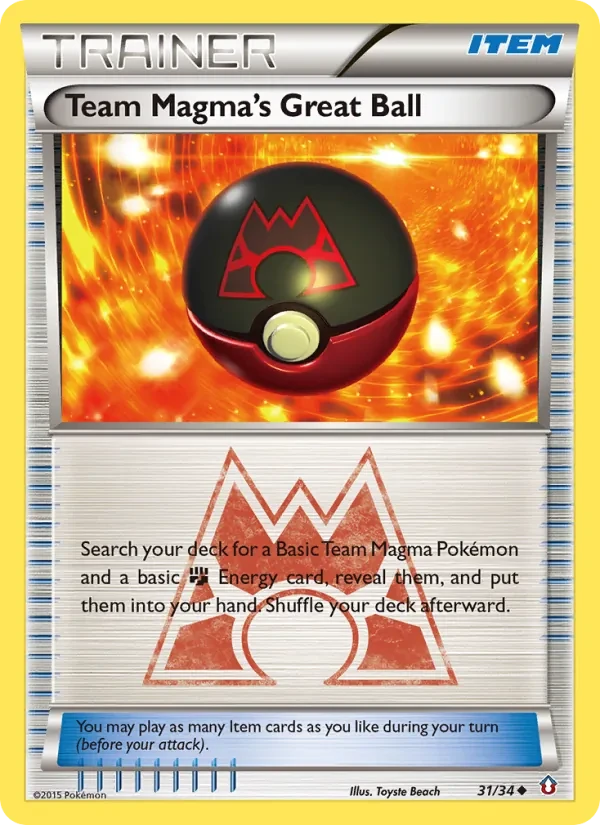 Team Magma's Great Ball 31/34 Double Crisis Pokémon card
