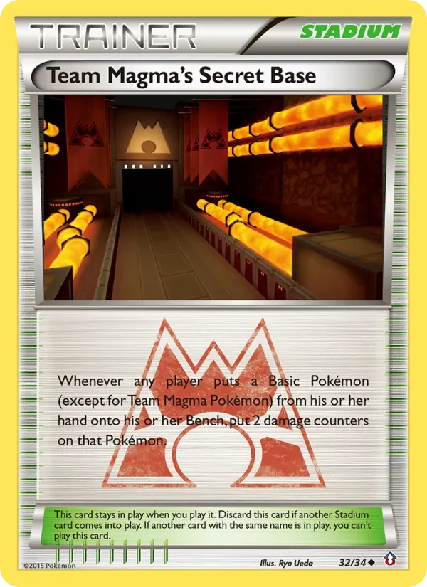 Team Magma's Secret Base 32/34 Double Crisis Pokémon card