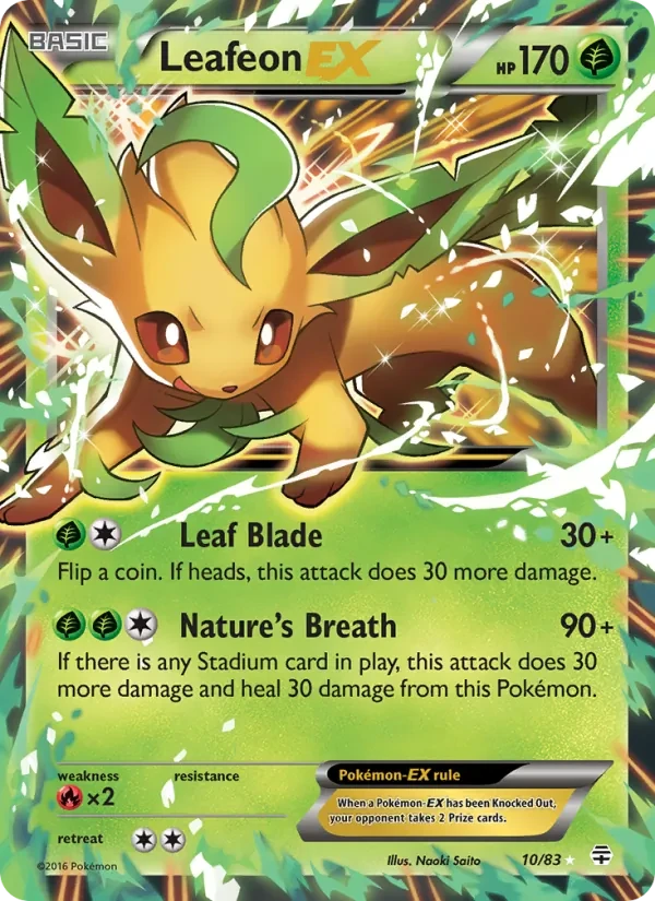 Carta Pokémon Leafeon EX 10/83 Generations