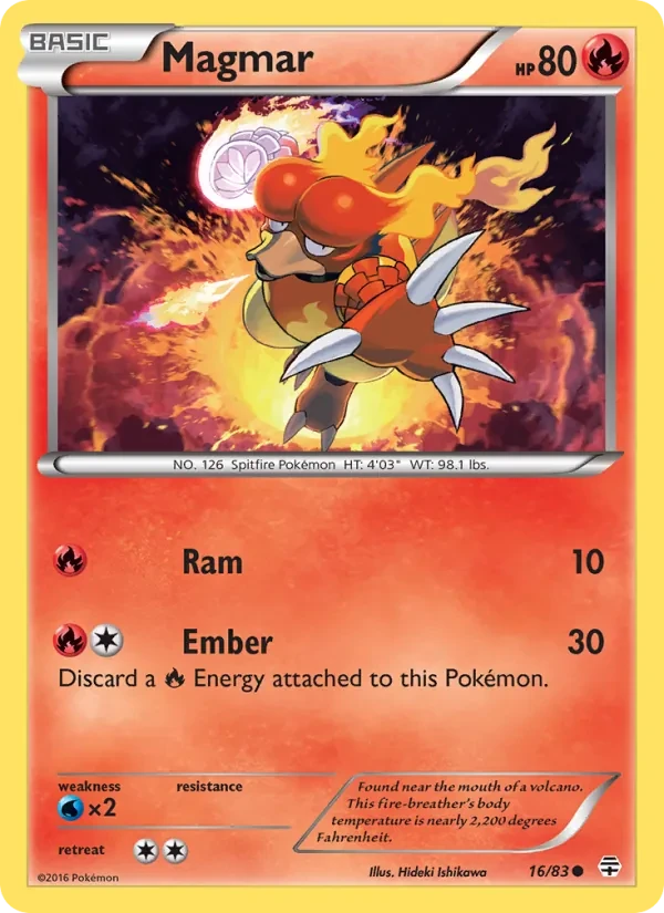 Magmar 16/83 Generations Pokémon card