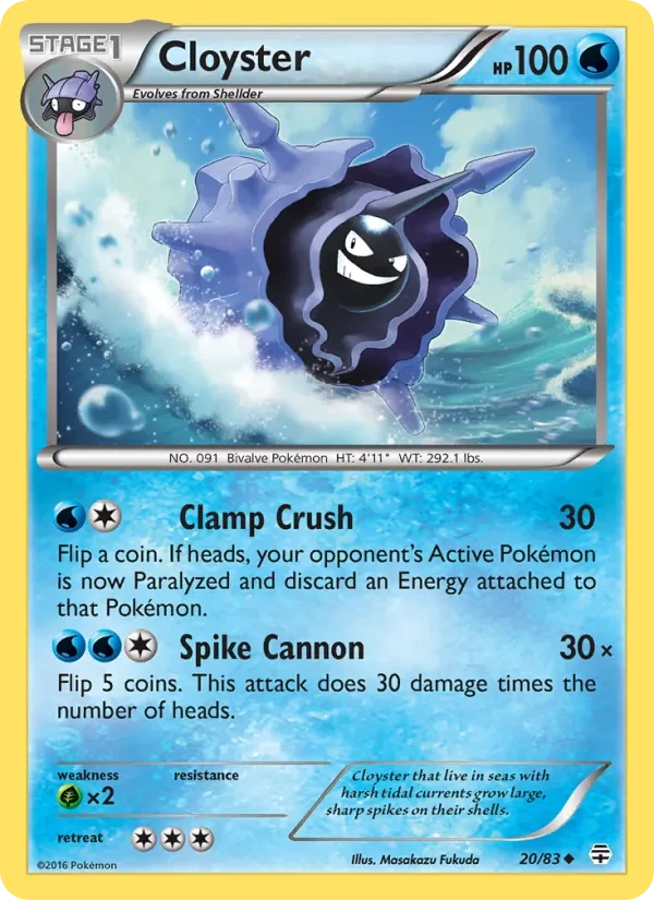 Cloyster 20/83 Generations Pokémon card