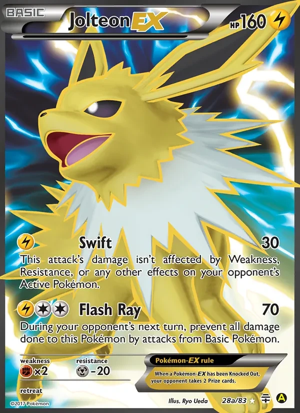 Jolteon-EX 28a Generations Pokémon card