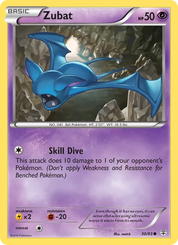 Zubat 30/83 Generations Pokémon card