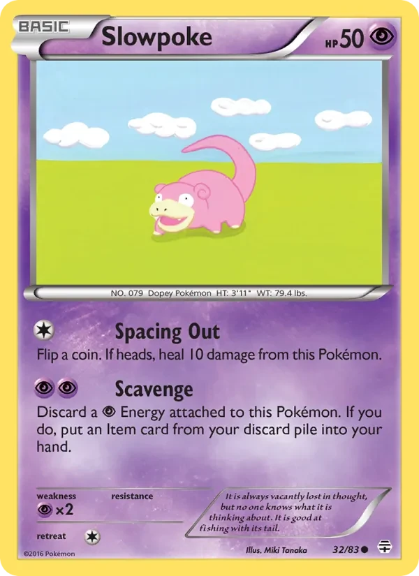 Slowpoke 32/83 Generations Pokémon kaart