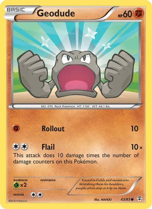 Carta Pokémon Geodude 43/83 Generations