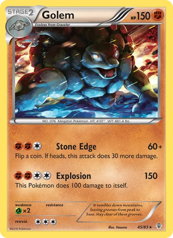 Golem 45/83 Generations Pokémon card