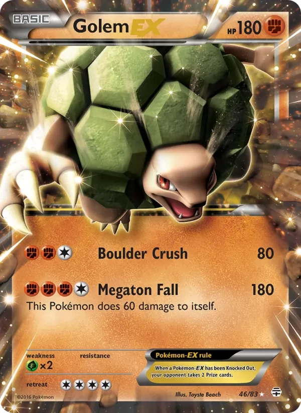 Golem EX 46/83 Generations Pokémon card
